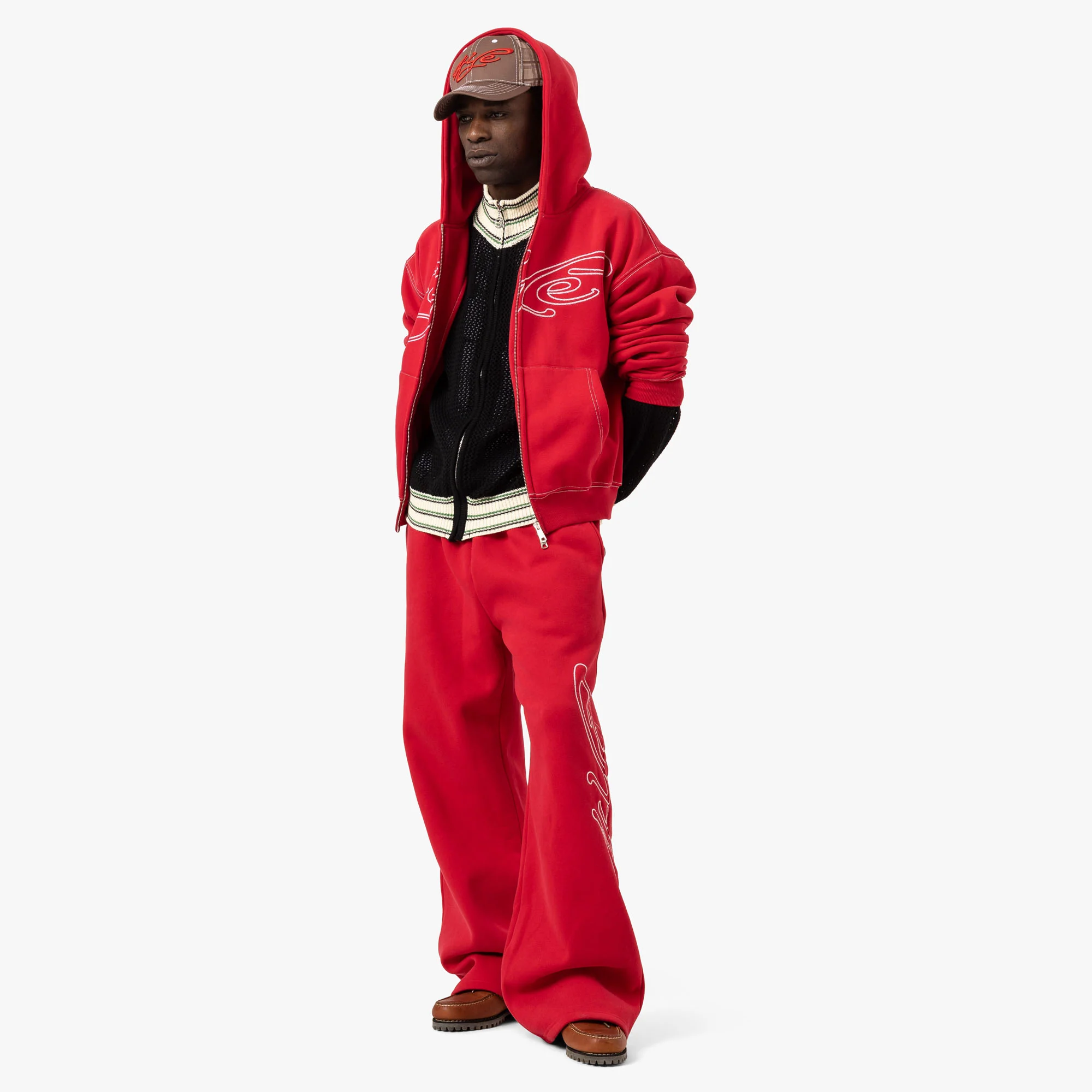 4YE Knit Track Jacket / Black / Green - Image 7