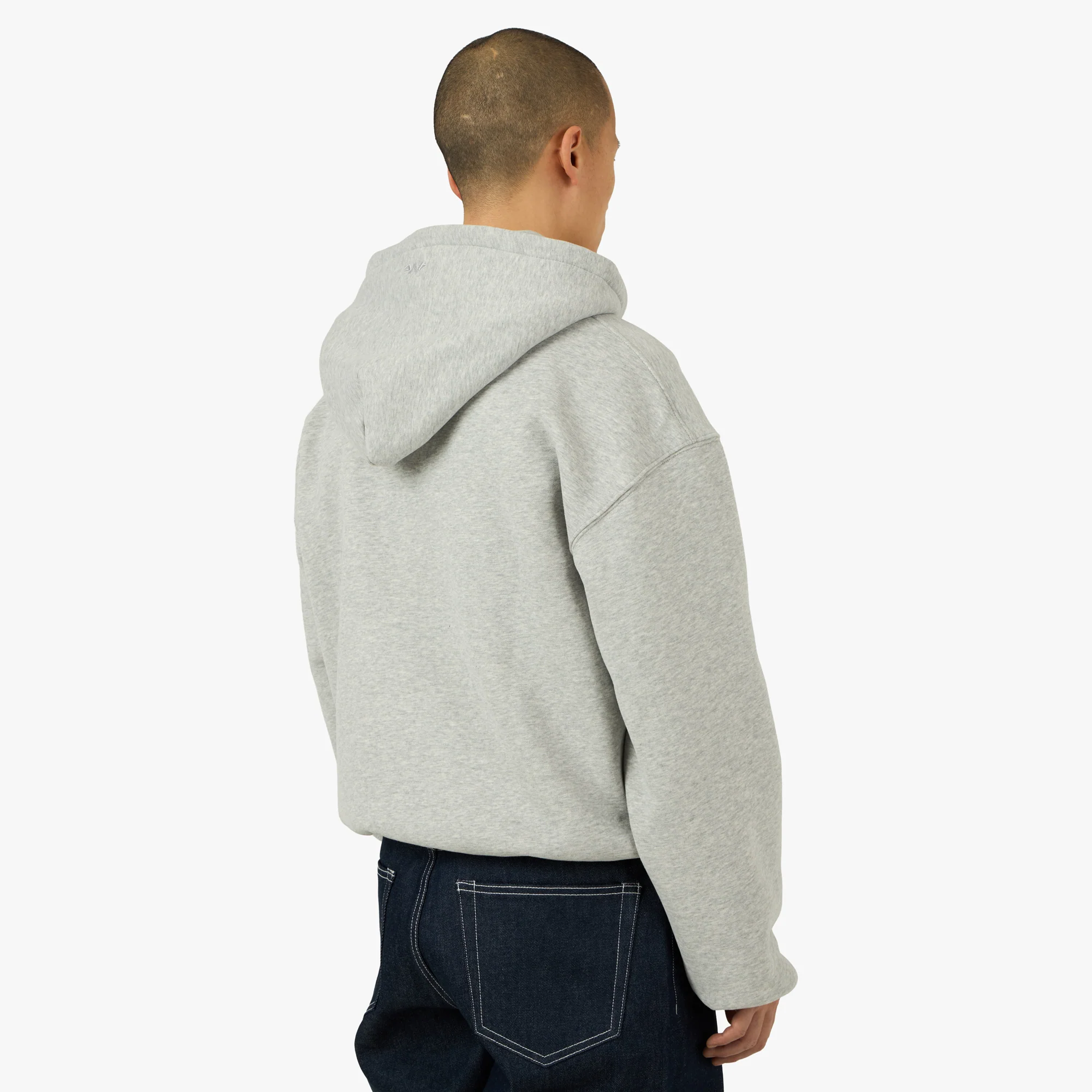 4YE Signature Rhinestone Hoodie Light Heather Grey - Image 3