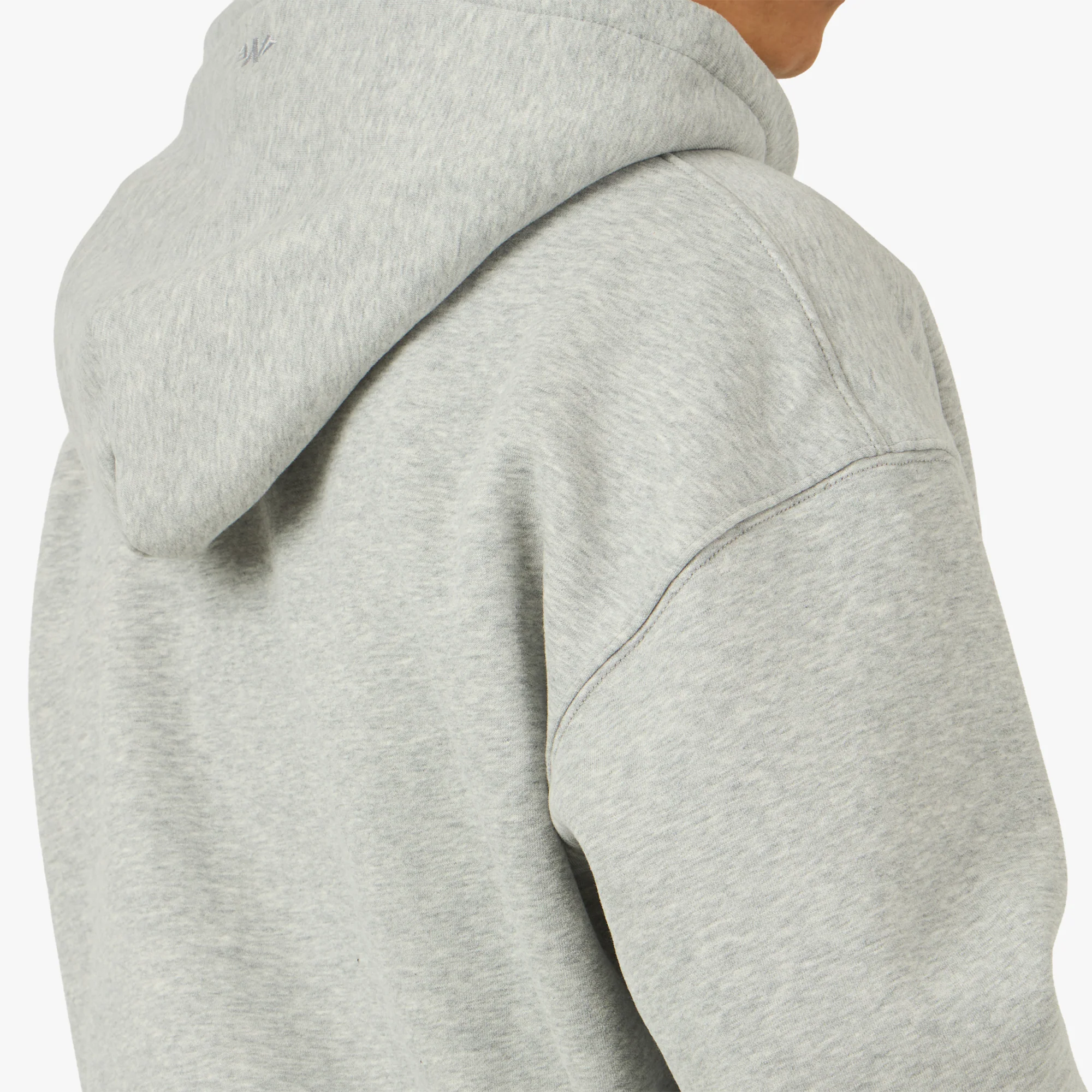 4YE Signature Rhinestone Hoodie Light Heather Grey - Image 5