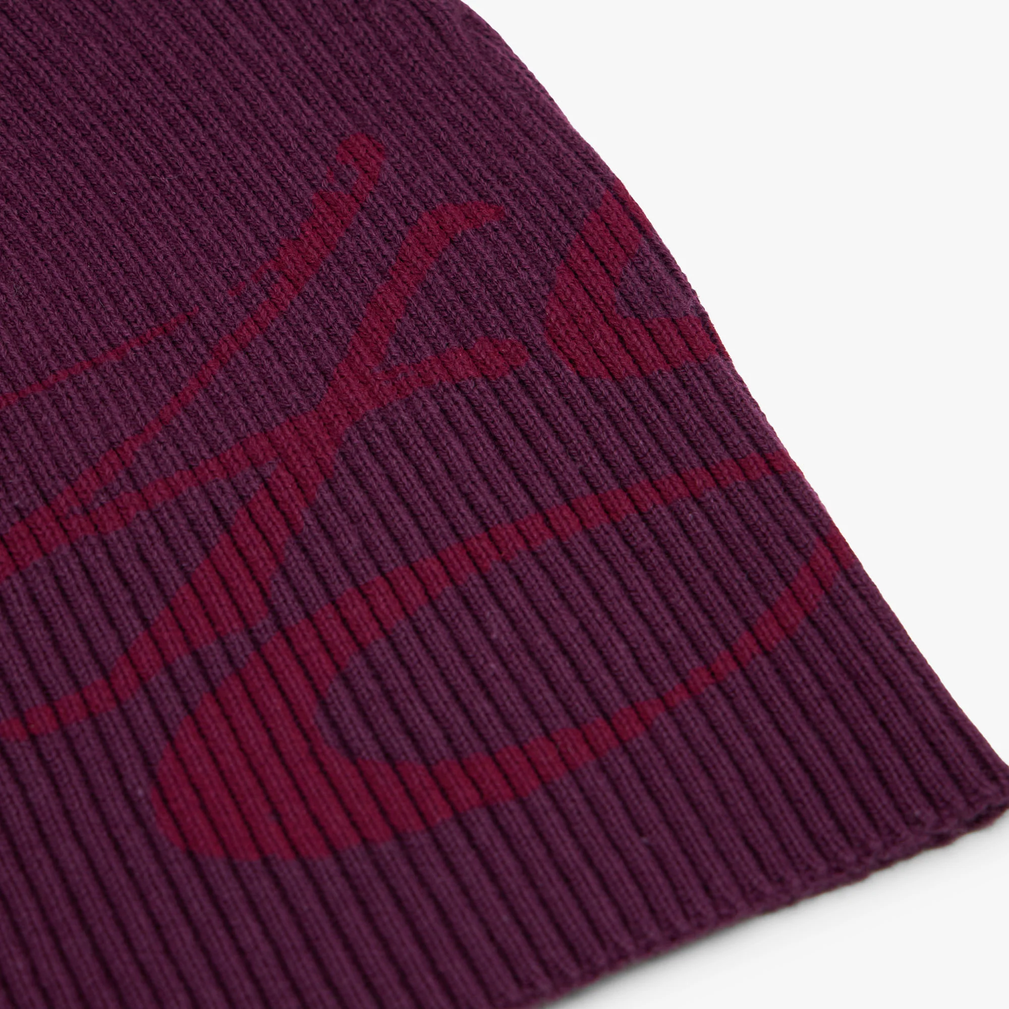 4YE Signature Ribbed Beanie Plum / Red - Image 6
