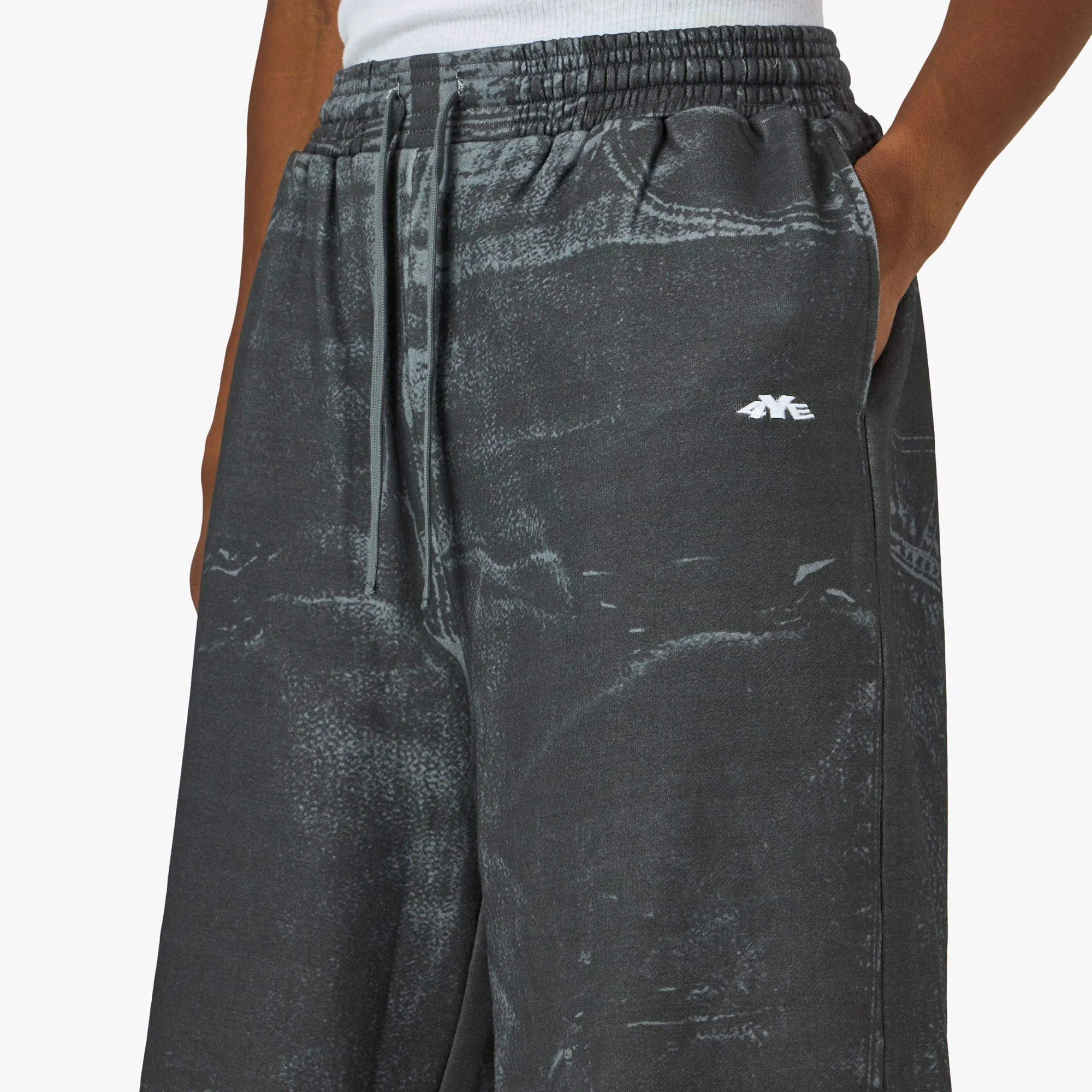 4YE Trompe L'oeil Denim Shorts Grey - Image 4