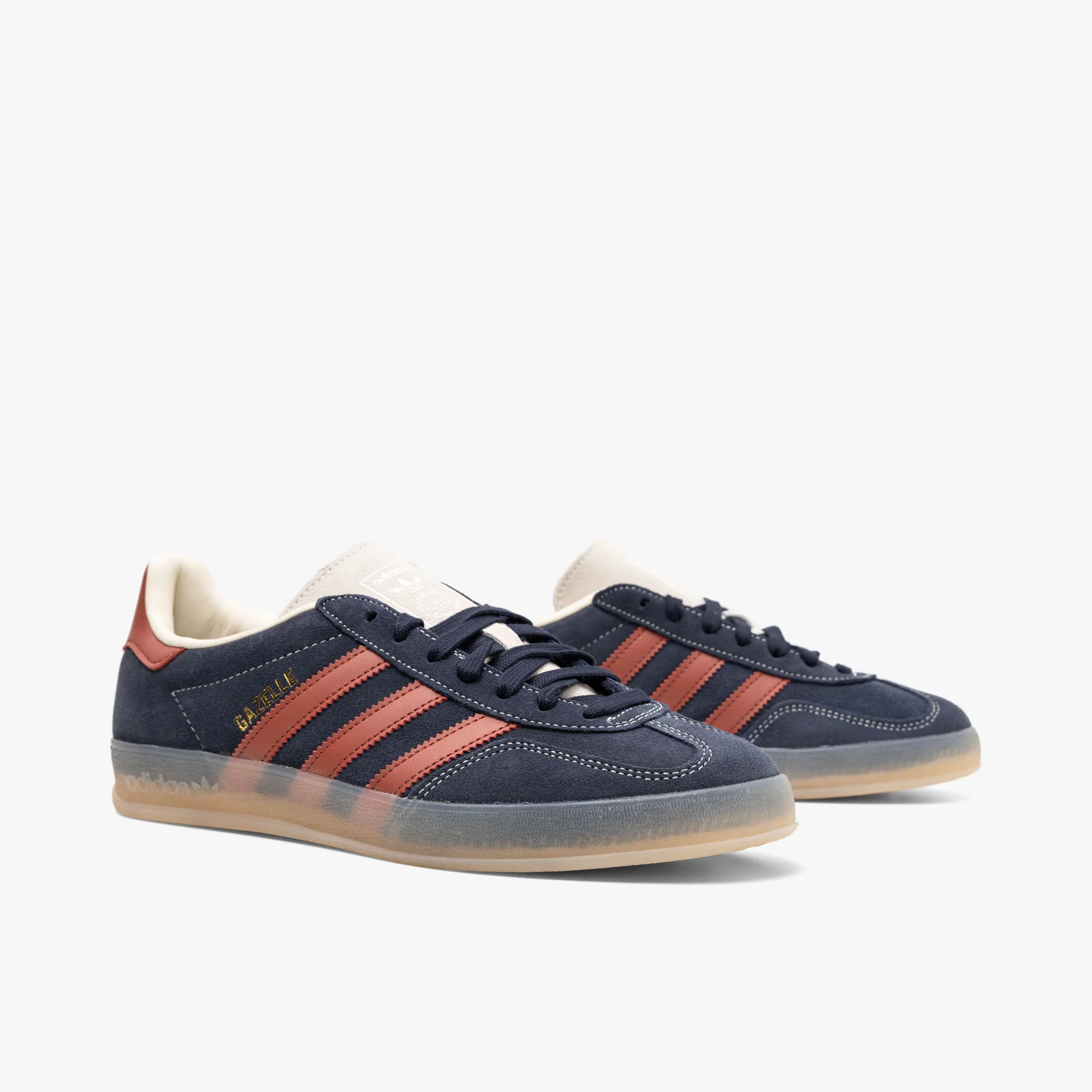 adidas Originals Gazelle Indoor Legend Ink / Preloved Ruby - Wonder White - Image 3