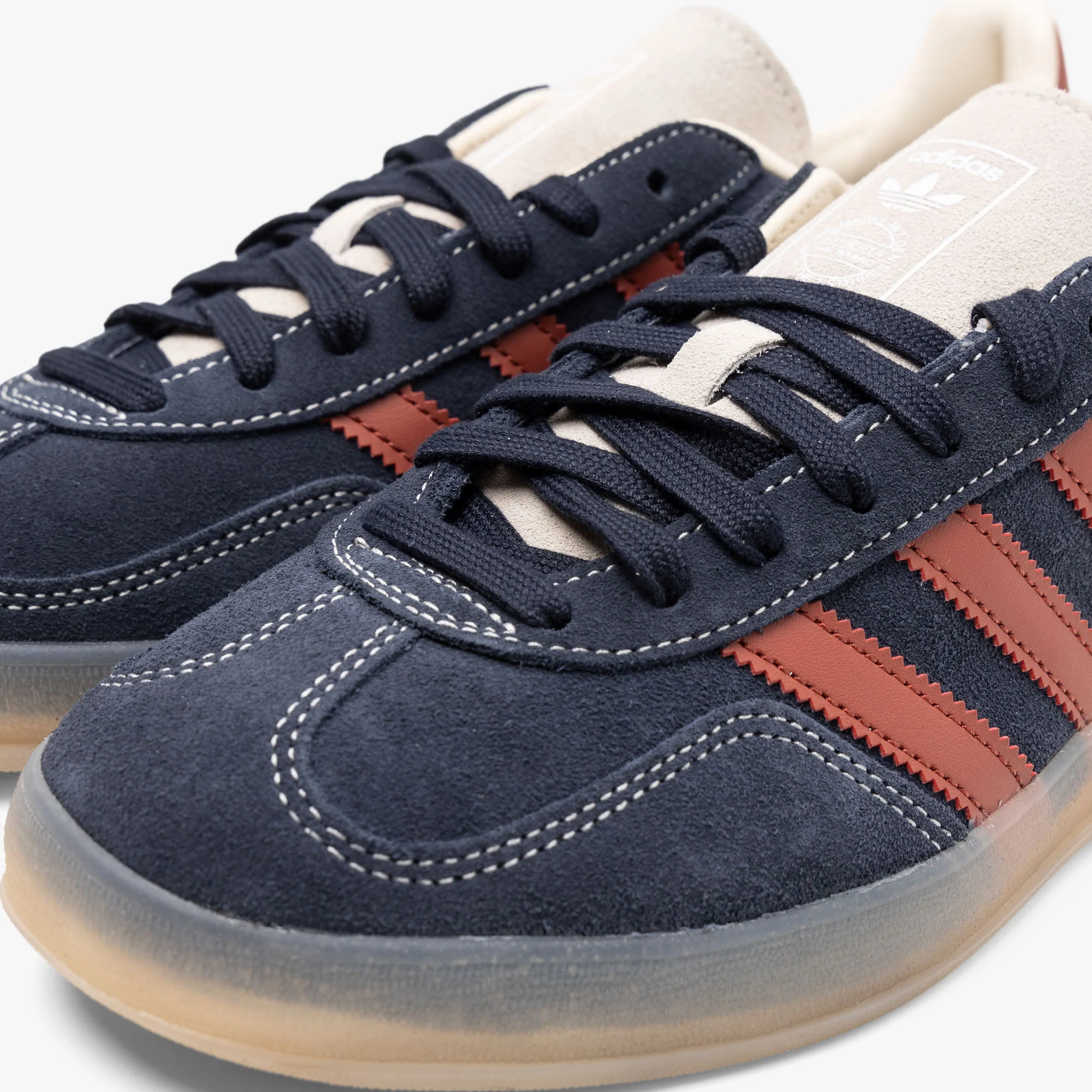 adidas Originals Gazelle Indoor Legend Ink / Preloved Ruby - Wonder White - Image 7