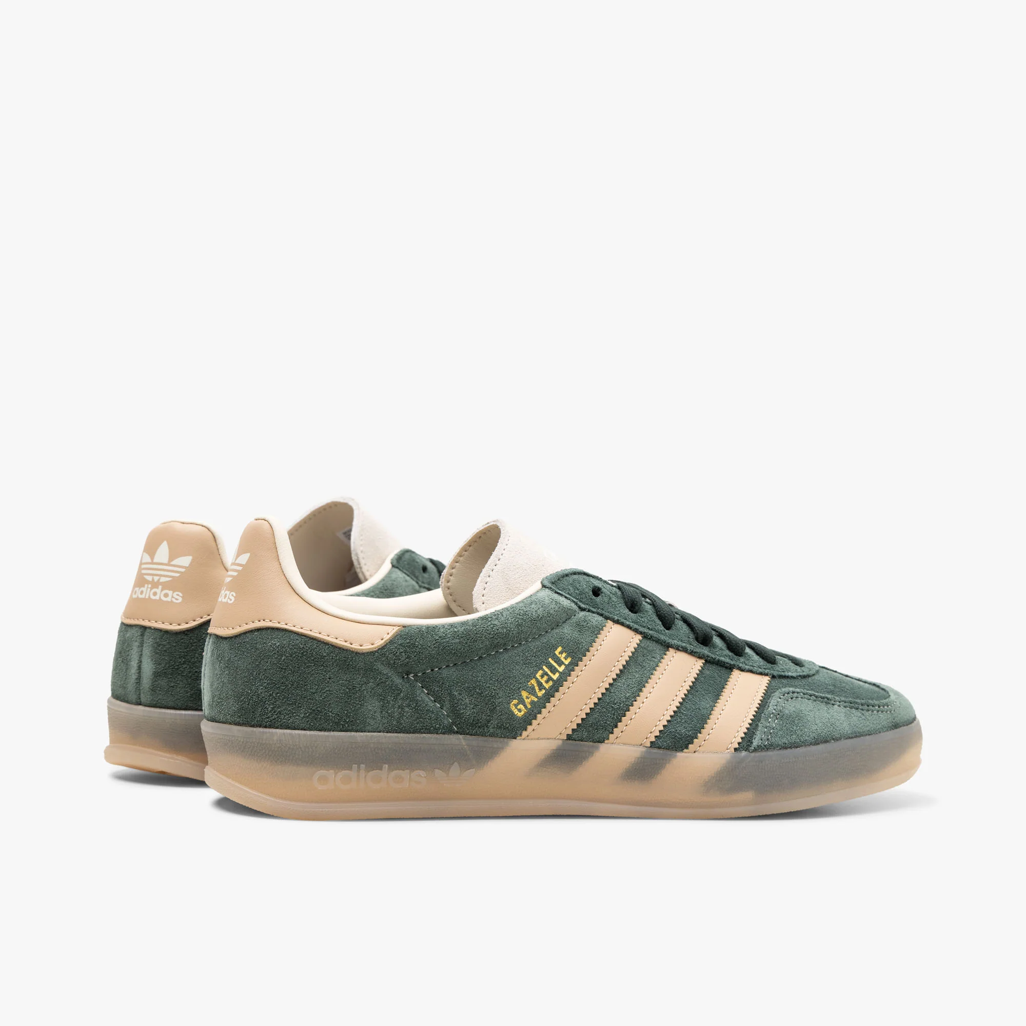 adidas Originals Gazelle Indoor Shadow Green / Warm Sandstone - Wonder White - Image 4