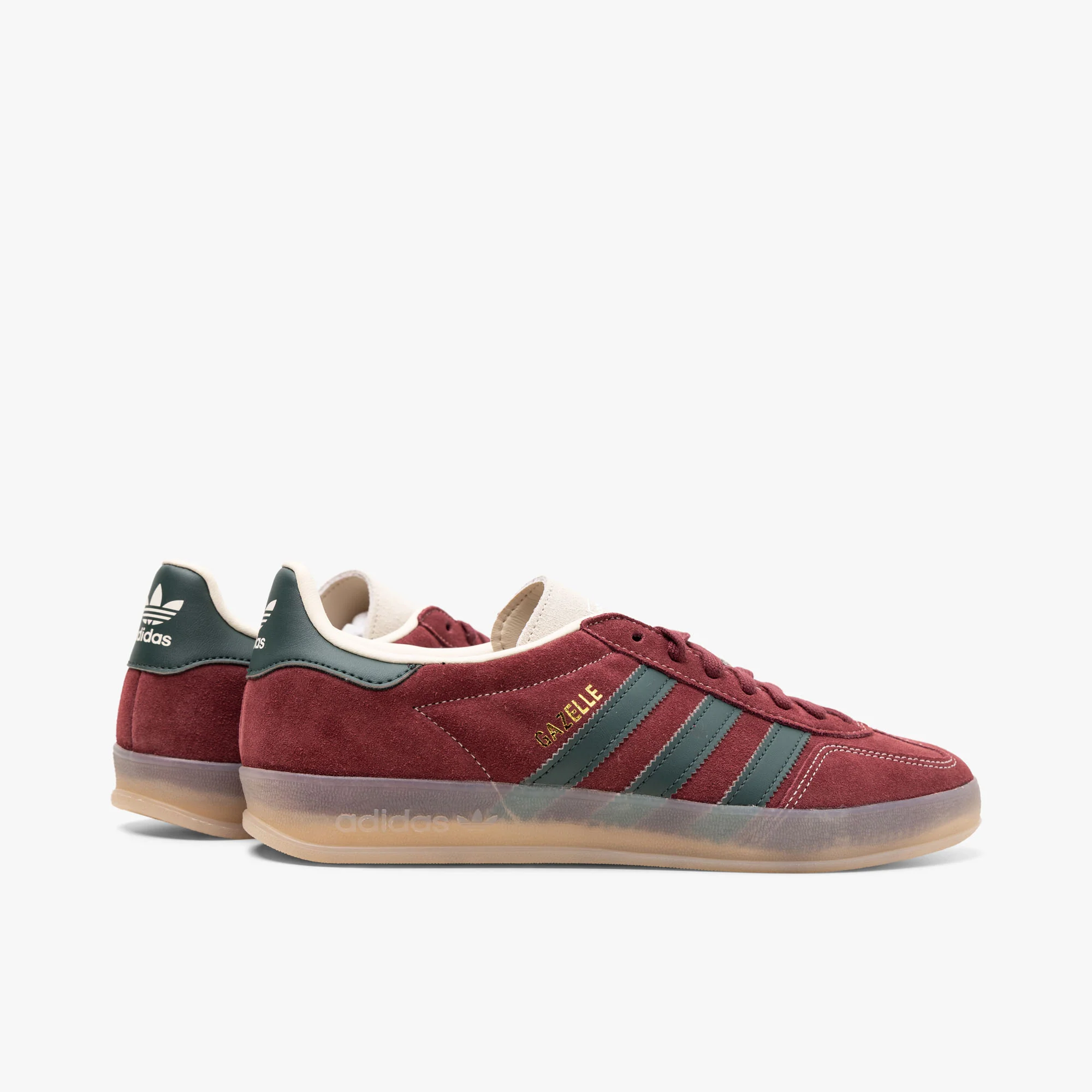 adidas Originals Gazelle Indoor Shadow Red / Shadow Green - Wonder White - Image 4