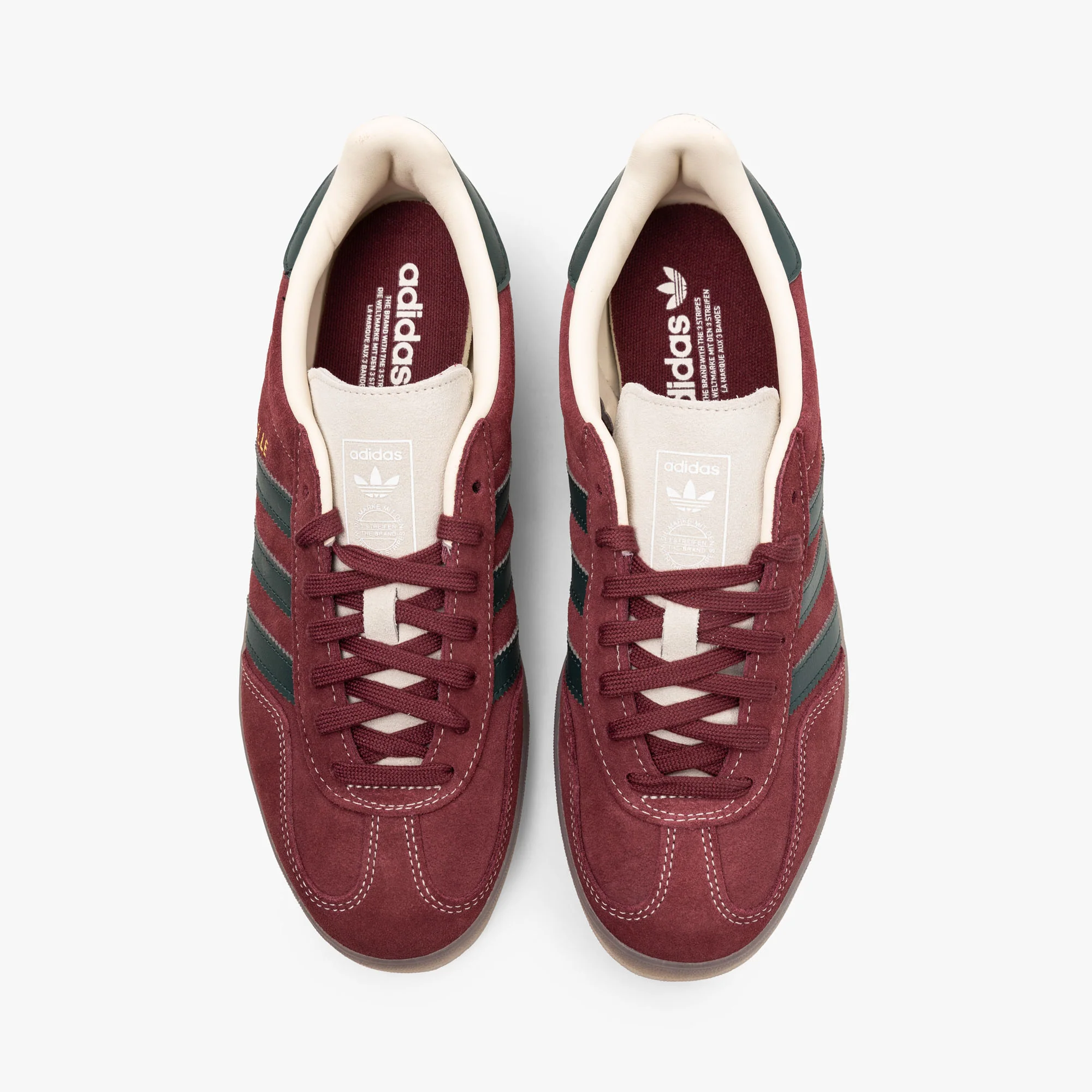 adidas Originals Gazelle Indoor Shadow Red / Shadow Green - Wonder White - Image 5