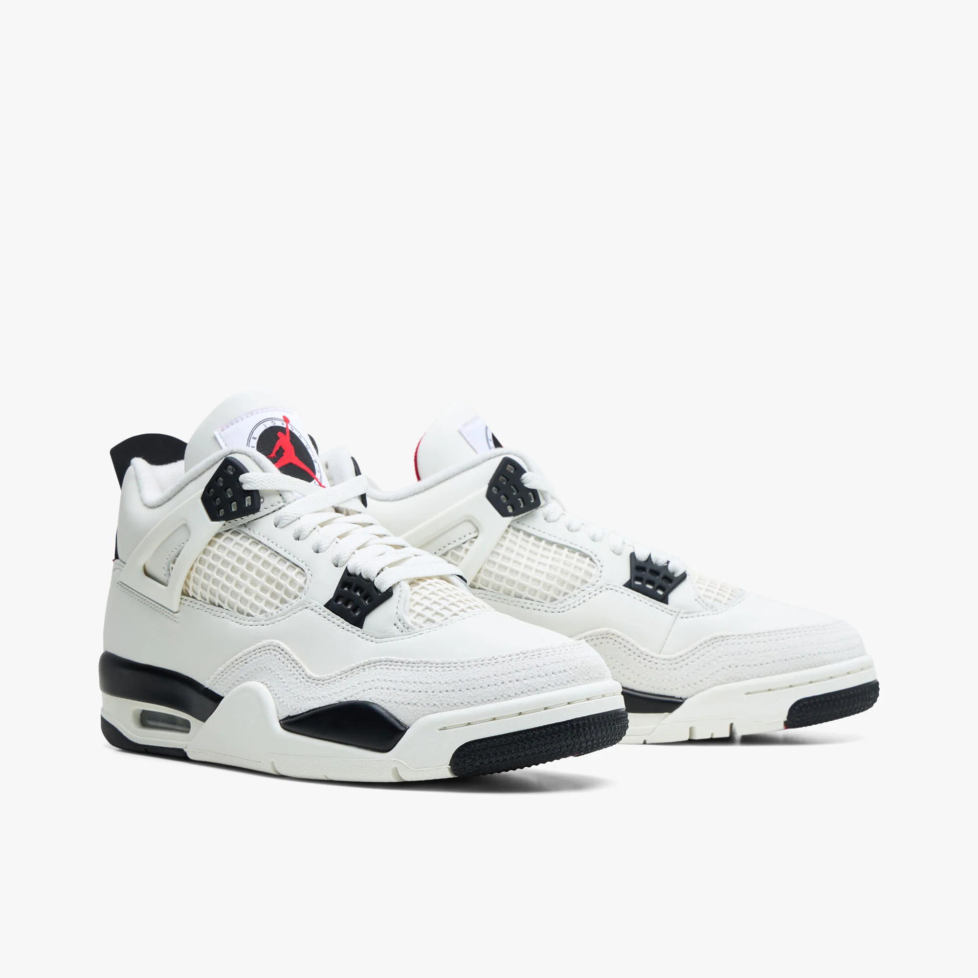 Jordan 4 Retro OG FC Sail / Black - University Red - Image 3