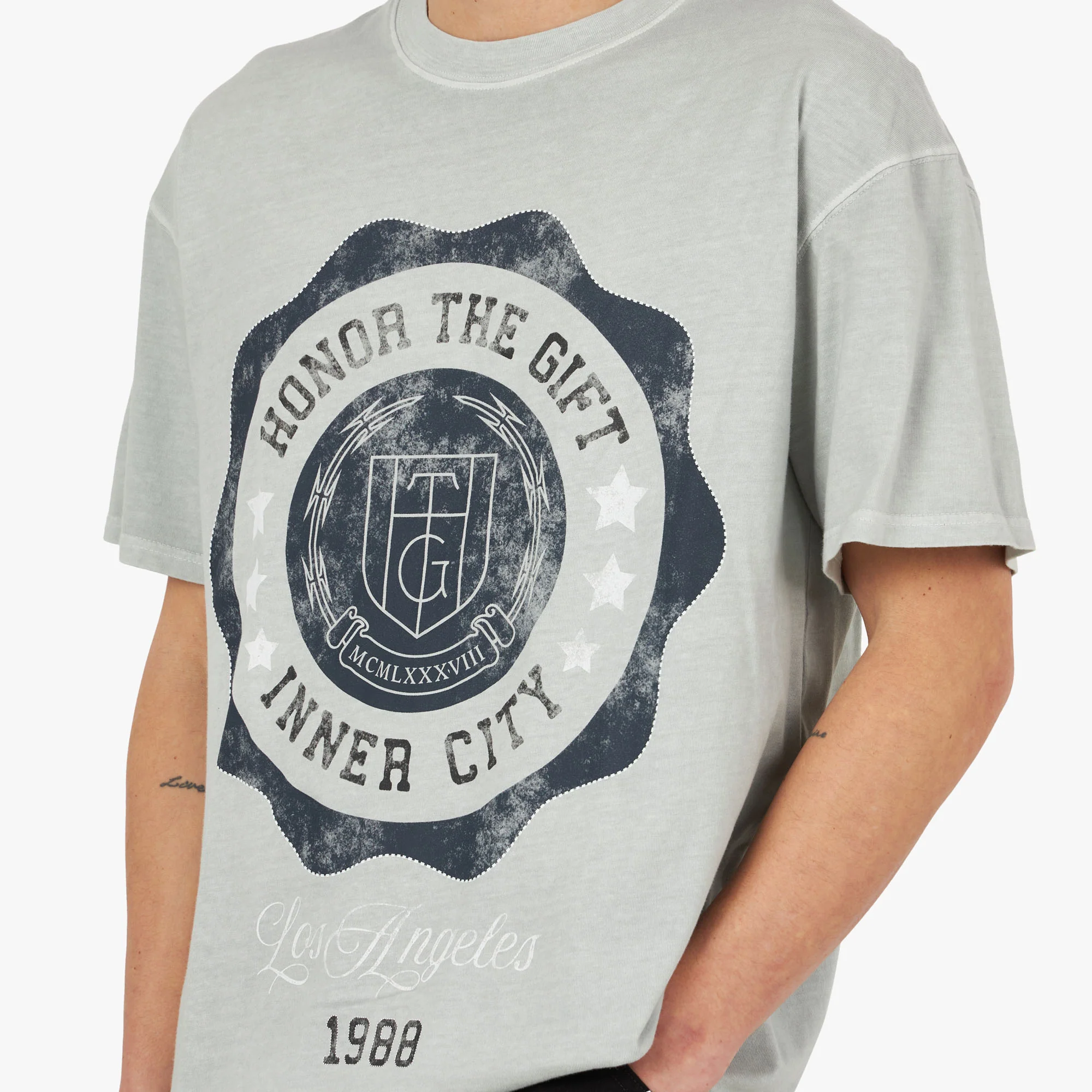 Honor The Gift HTG Seal Logo T-Shirt / Stone - Image 4