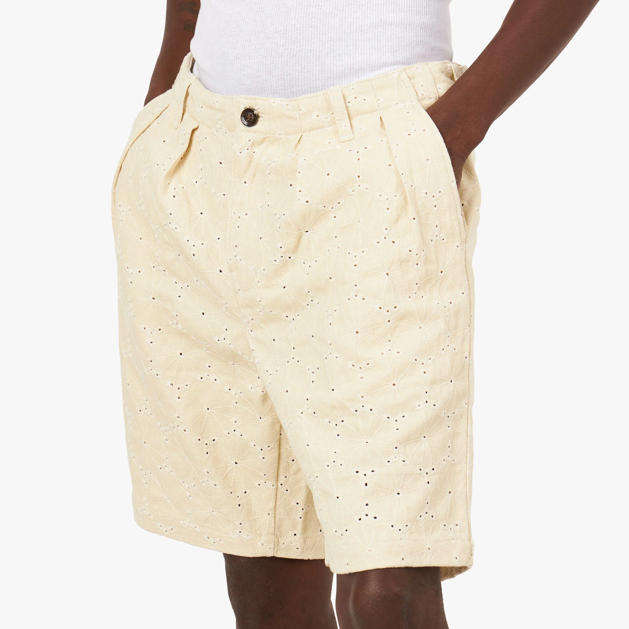 Honor The Gift Legacy Eyelet Shorts / Bone - Image 4
