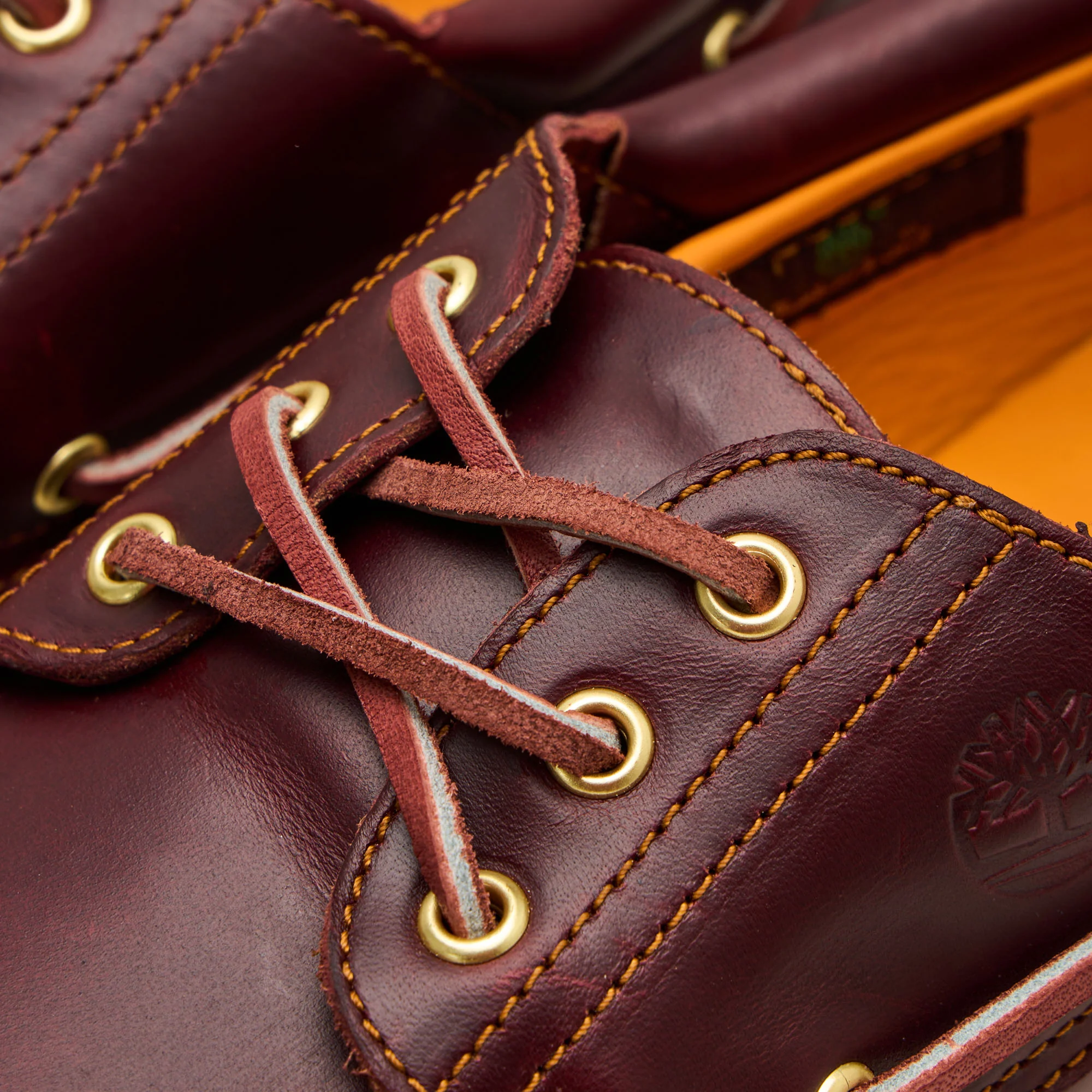 Timberland Authentic 3-Eye Boat Shoe / Burgundy Full Grain - Image 7