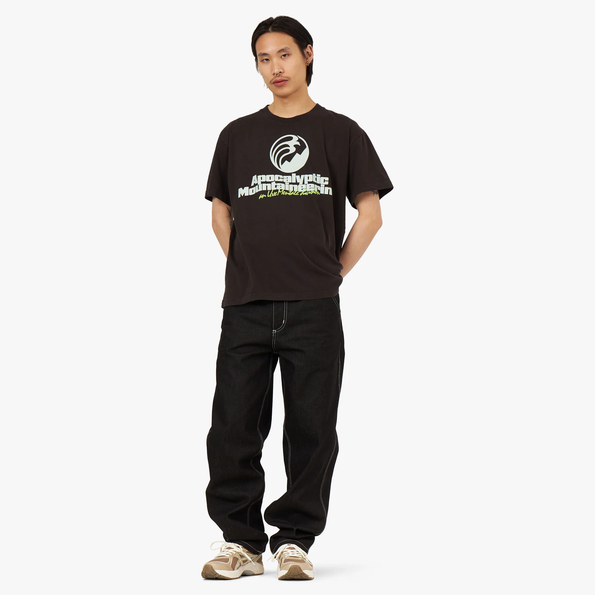 UXE Mentale Apocalyptic Mountaineering T-shirt / Black - Image 6